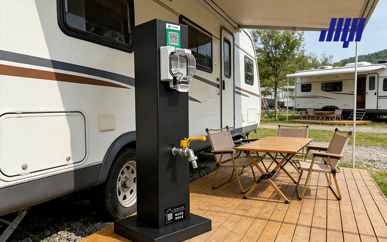 Exploring How to Install an Outdoor Electrical Sockets - Complete Guide 35 Worker fastening base for outdoor electrical socket pedestal, ground mounting operation for outdoor power unit