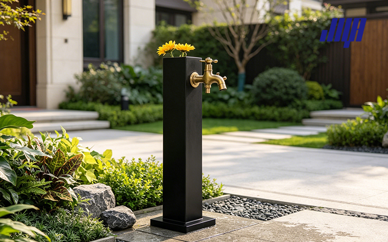 The Ultimate Guide to Column Faucet for Outdoor Water Pedestal 2 Detail view of column faucet for outdoor water pedestal, anti‑rust heavy‑duty tap designed for exterior harsh environment