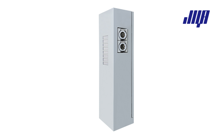 RV Pedestal with Water: Power Pedestals for Campers 9 Outdoor campsite scene, RV pedestal with water supplying power and water for parked camper vehicle