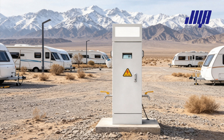 RV Pedestal with Light: A Comprehensive Guide for RV Owners 4 Night campsite application, RV pedestal with light illuminating surroundings while supplying power for parked RV
