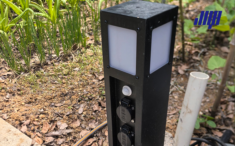 Outdoor Post Light with Outlet - Enhancing Landscape Lighting with Electrical Solutions 54 Infographic overview of buying considerations for outdoor post light with outlet, covering housing material, IP weather rating, outlet safety standards and landscape aesthetic matching