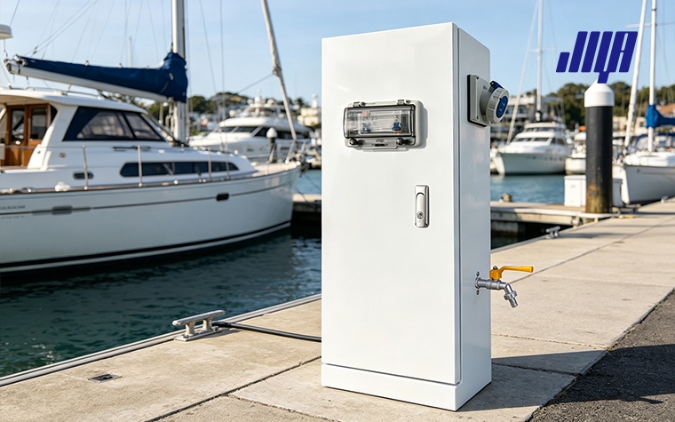 Shore Power Pedestal Maintenance: Annual Checklist 11 Maintenance work replacing worn seals and cleaning power connectors on marina shore power pedestals