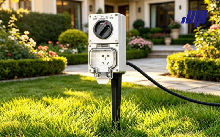 Technician installing weatherproof outdoor power socket, step‑by‑step exterior receptacle installation for outdoor electricity supply