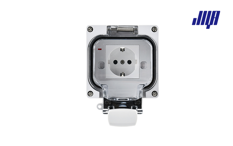 Outdoor power socket safety regulation reference, weather‑proof receptacle complying with exterior electrical code standards