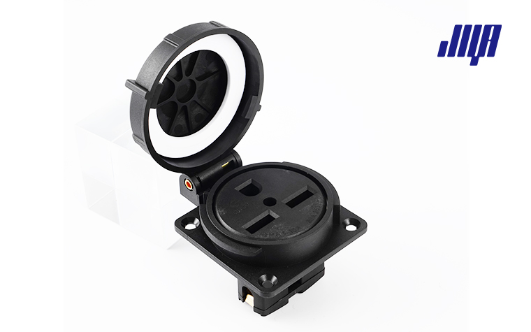 Outdoor waterproof electrical socket, residential and campsite outdoor power solution, weather‑proof receptacle for external use