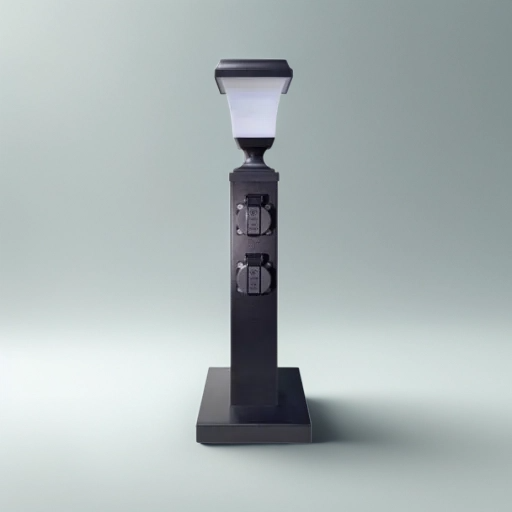 Power Pedestal with Solar Light/GRESPV406868S-R