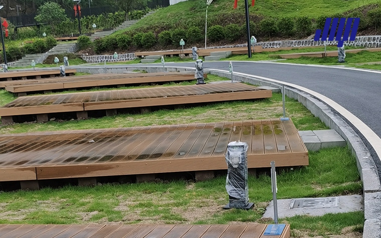 RV park utility pedestal, essential power solutions for RVs and marine vessels at waterfront campground