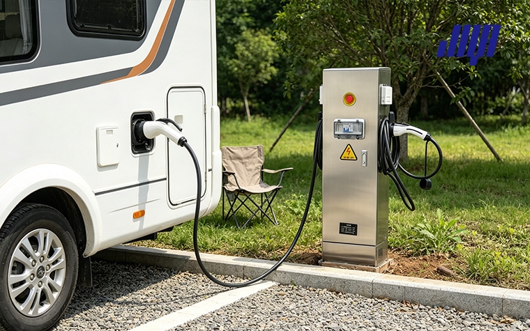 Article cover graphic for updated 2025 list of top 15 global EV charging station manufacturers for commercial projects