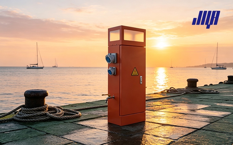 Technical overview of NEC Article 555 requirements for marina shore power pedestals and boat dock power infrastructure