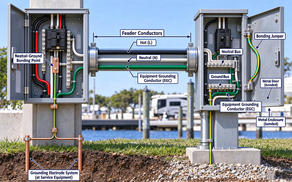 How the NEC Applies to Power Pedestal Grounding